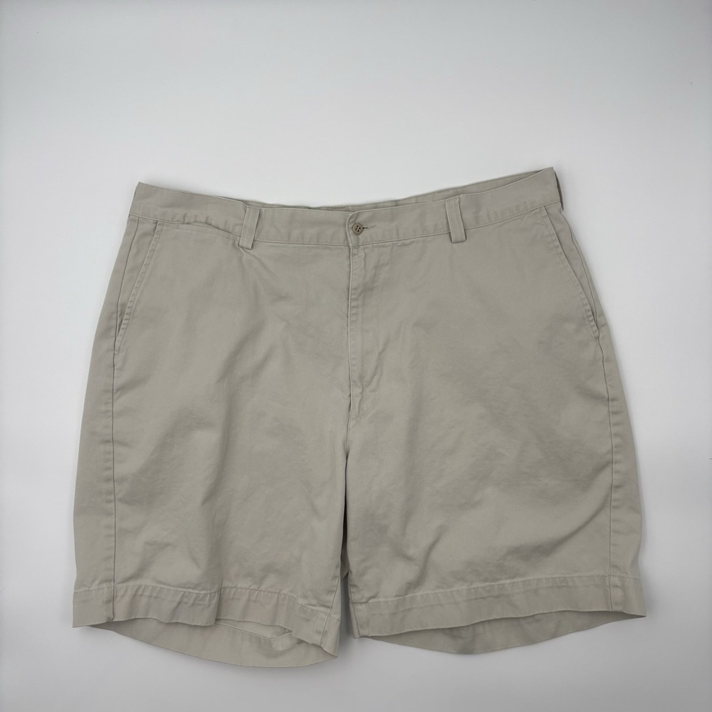 Polo Ralph Lauren Chino Shorts Mens 42 Khaki Cotton Casual Twill Vtg